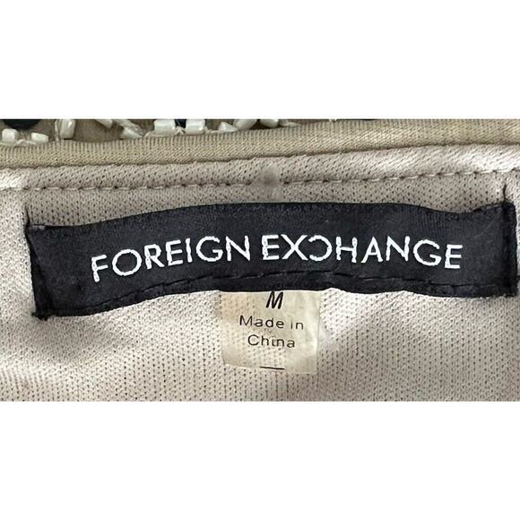Foreign Exchange Miniskirt Sequins Beaded Black Gold White Holidays *Flaw - Picture 7 of 9